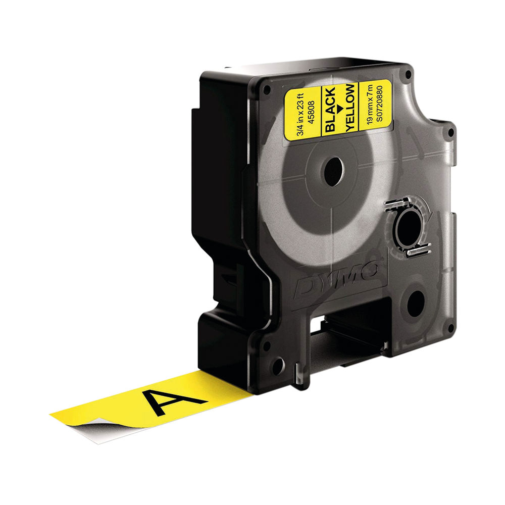 Dymo D1 Standard Label Tape Black on Yellow - S0720880