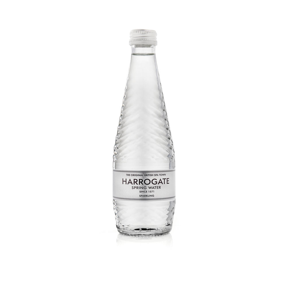 Harrogate 330ml Sparkling Water Glass Bottles (Pack of 24)