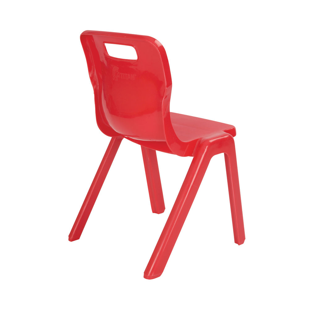 Titan 380mm Red One Piece Chair