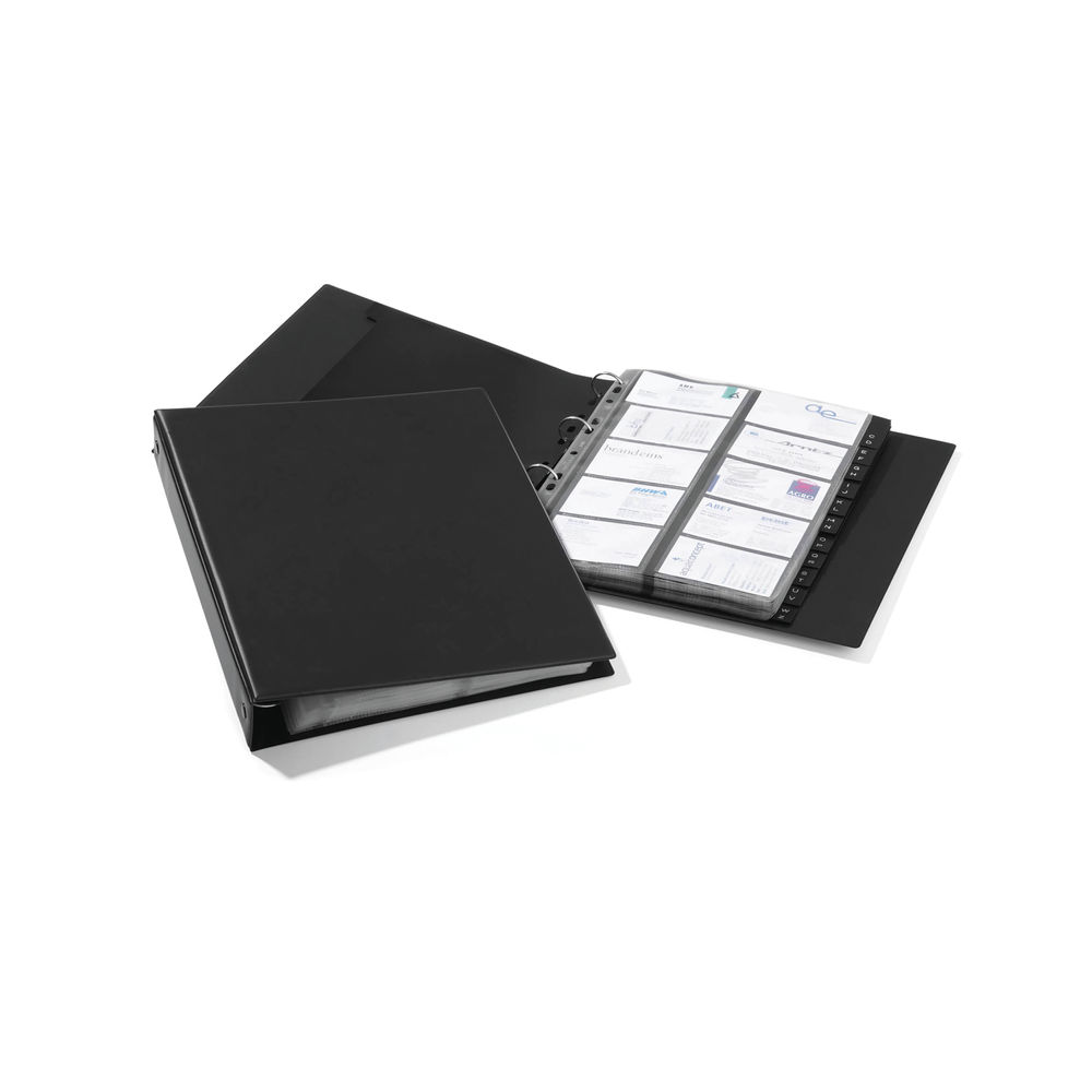 Durable Visifix A4 Economy Black Business Card Album