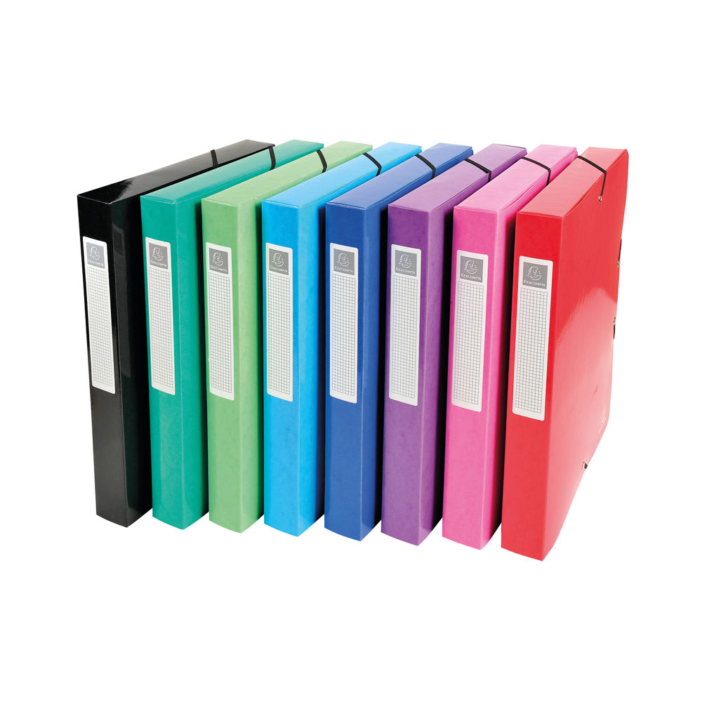 Exacompta Iderama Box File A4 Assorted (Pack of 8)