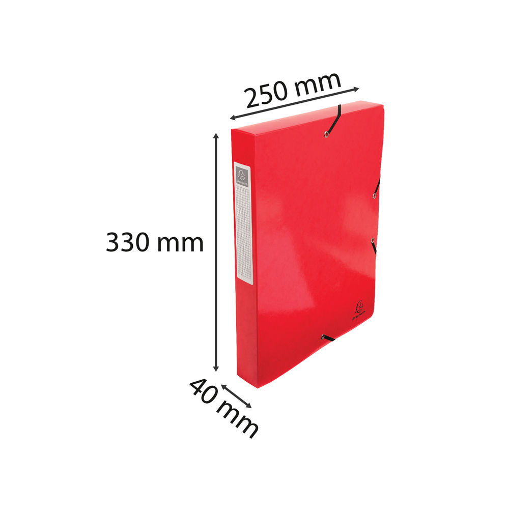 Exacompta Iderama Box File A4 Red (Pack of 8)