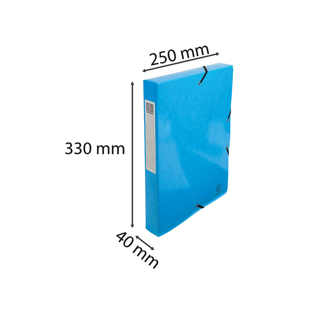 Exacompta Iderama Box File A4 Light Blue (Pack of 8)