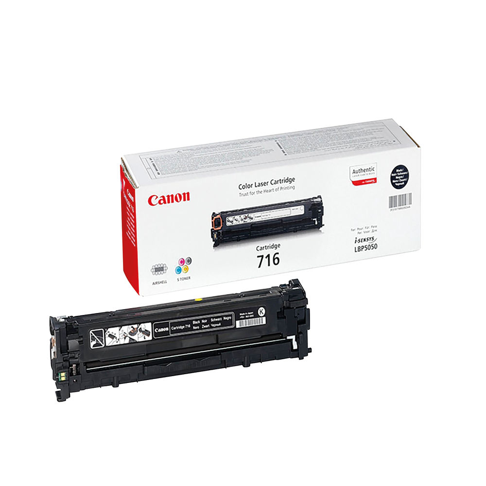 Canon 716BK Black Laser Toner Cartridge - 1980B002