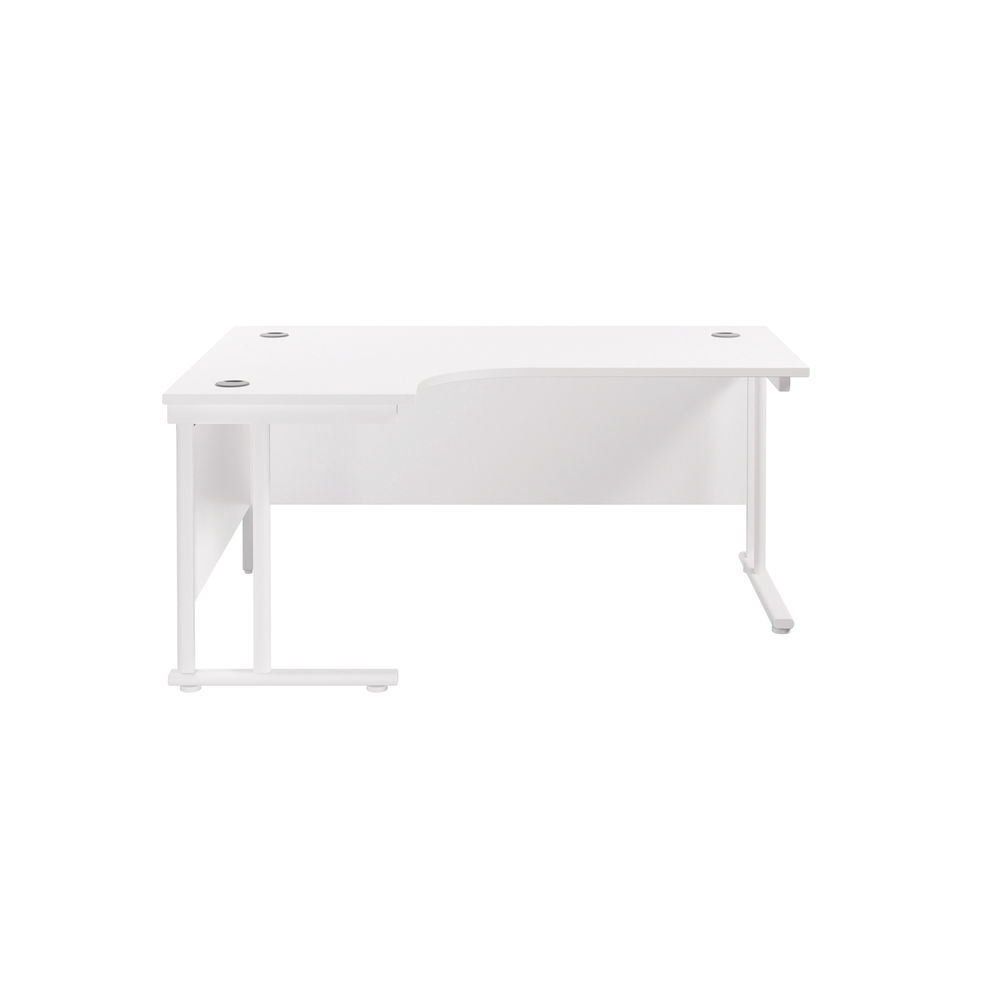 Jemini White/White Cantilever Left Hand Radial Desk