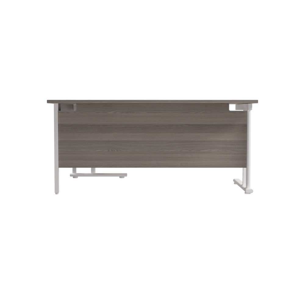 Jemini Grey Oak/White Cantilever Right Hand Radial Desk