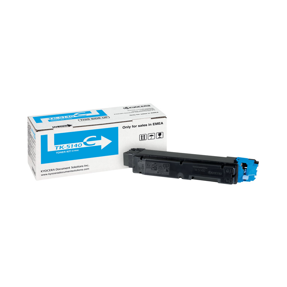 Kyocera Cyan TK-5140C Toner Cassette (5,000 Page Capacity)