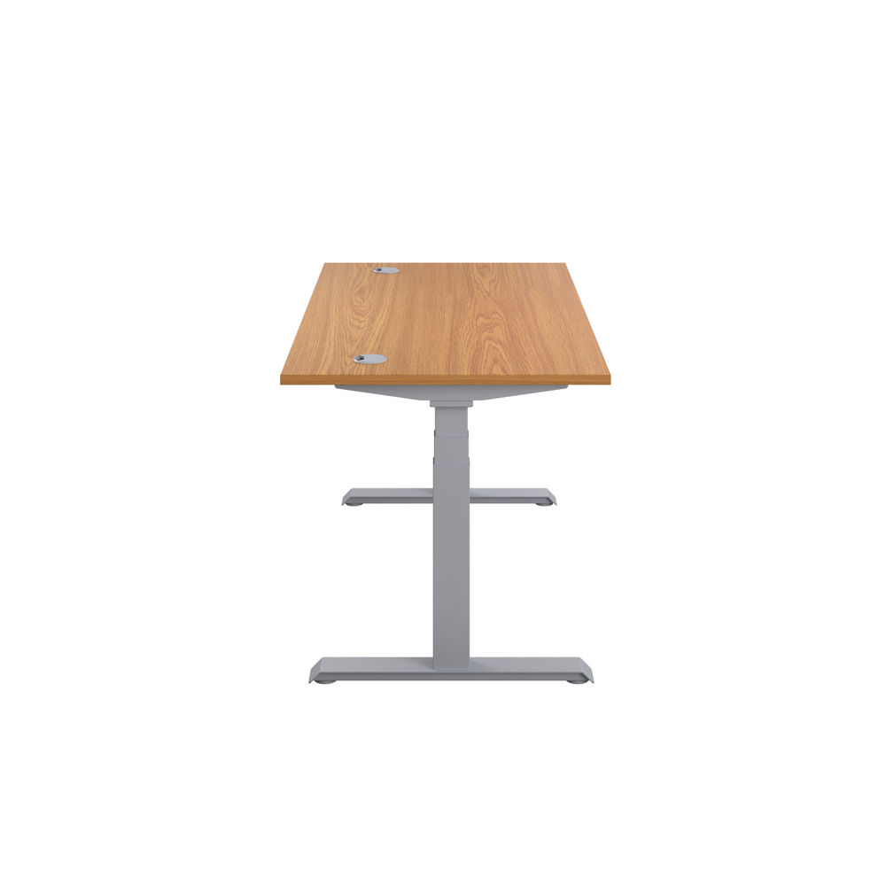 Jemini 1200x800mm Nova Oak/Silver Sit Stand Desk