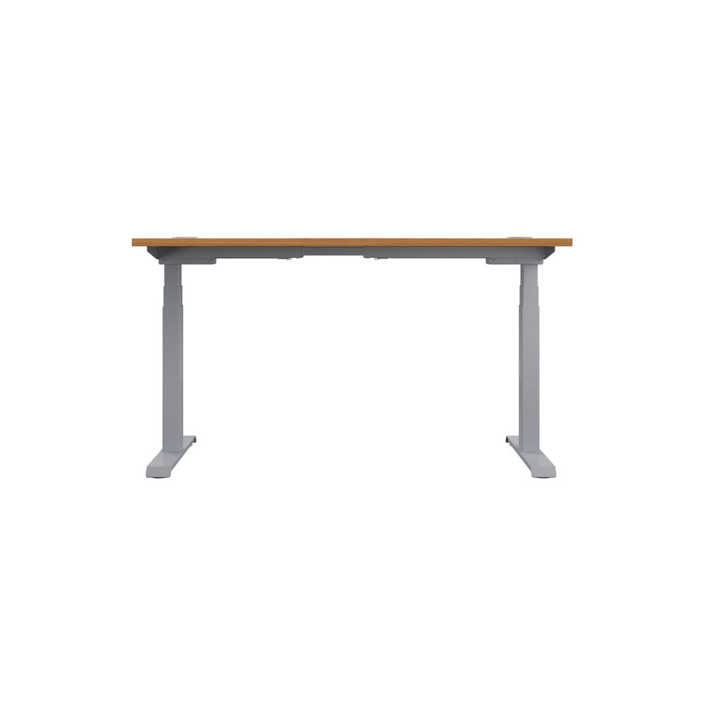 Jemini 1200x800mm Nova Oak/Silver Sit Stand Desk