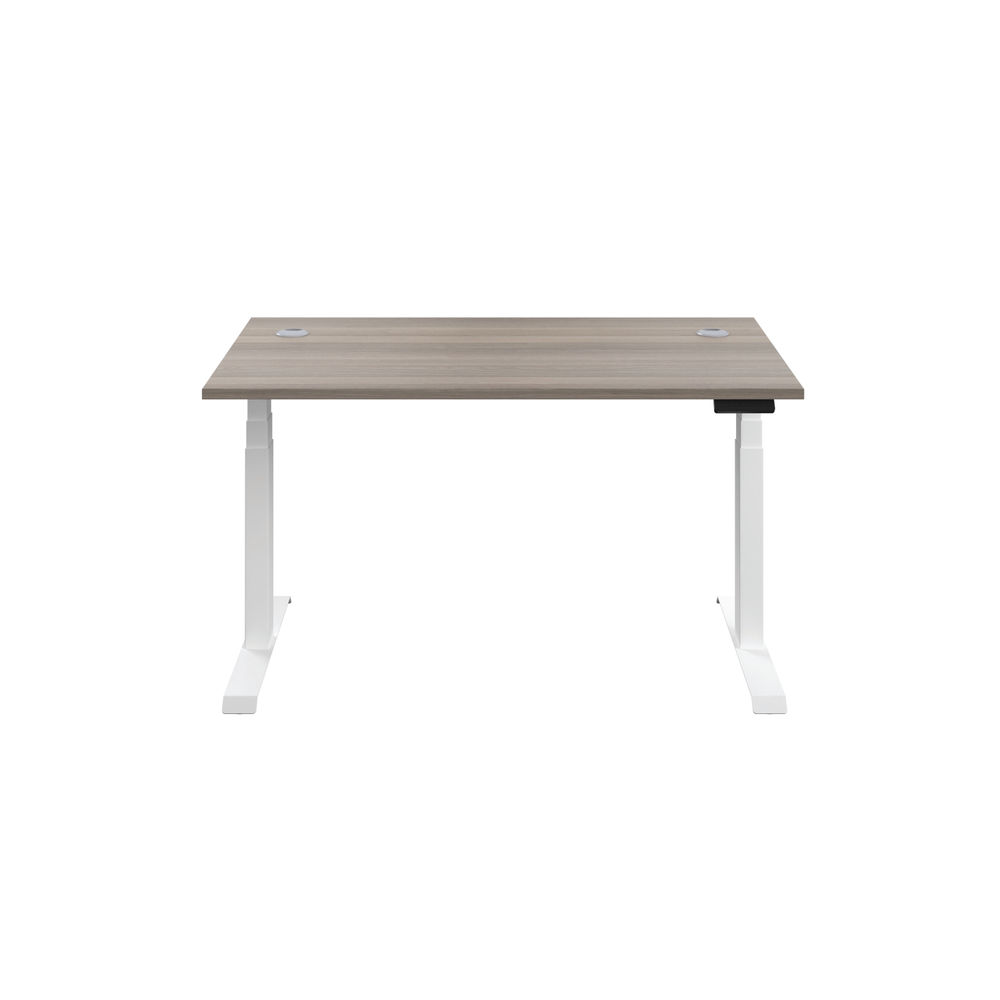 Jemini 1200x800mm Grey Oak/White Sit Stand Desk