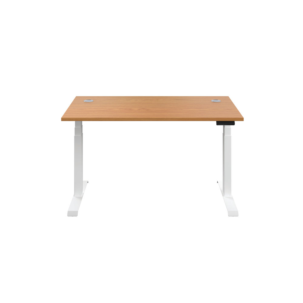 Jemini 1200x800mm Nova Oak/White Sit Stand Desk