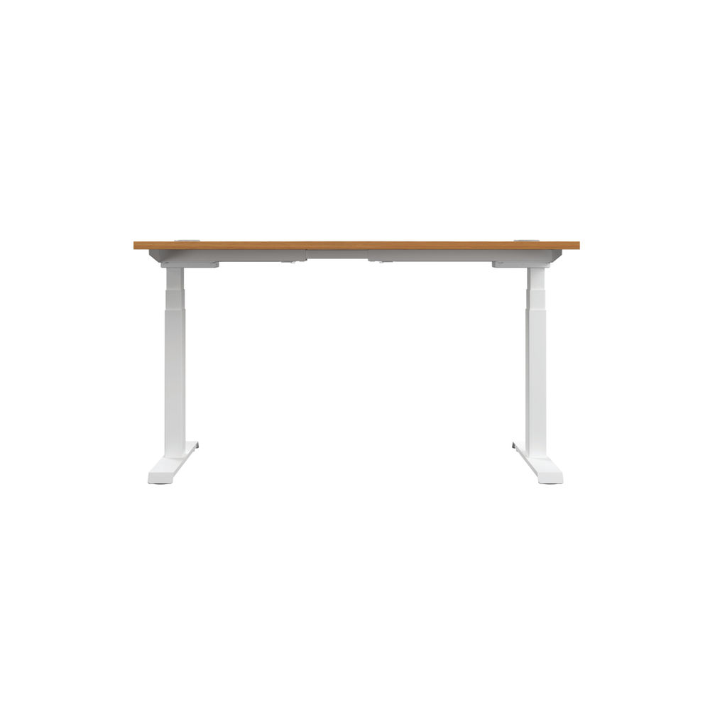 Jemini 1200x800mm Nova Oak/White Sit Stand Desk