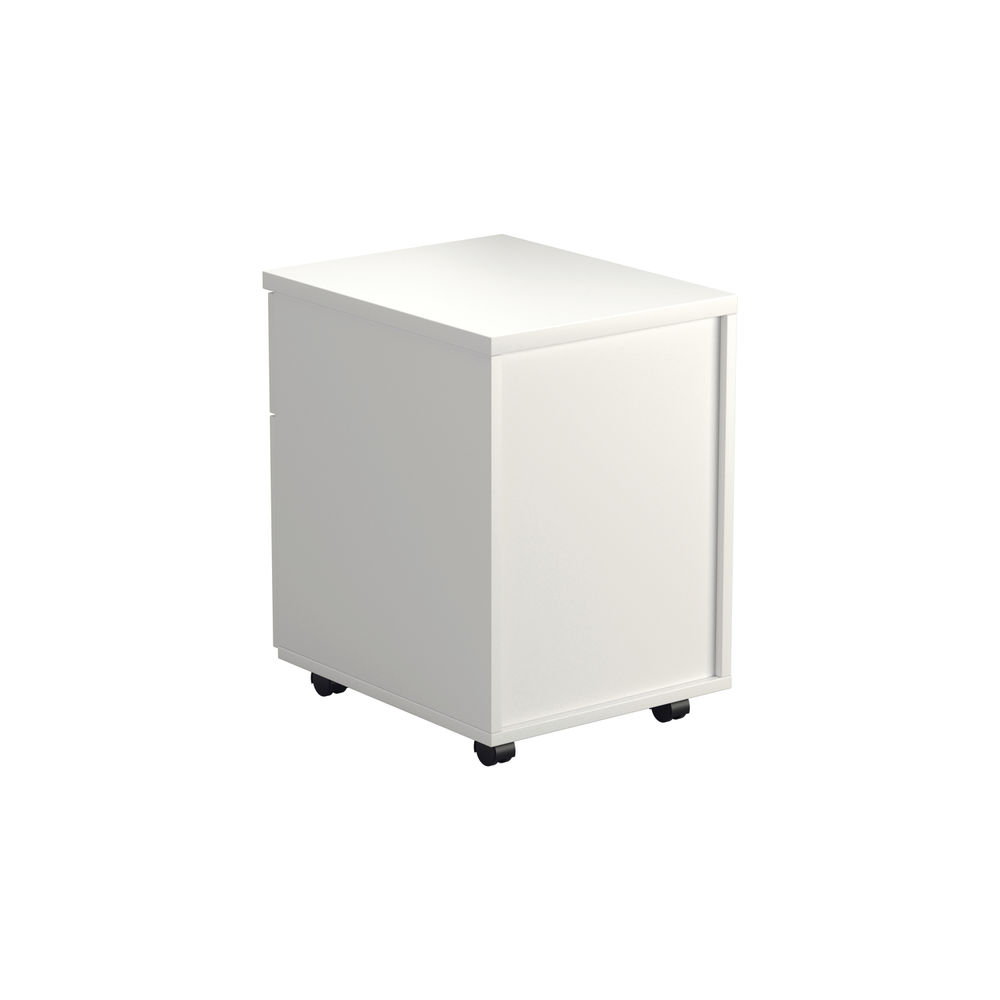 Jemini H595mm White 2 Drawer Mobile Pedestal