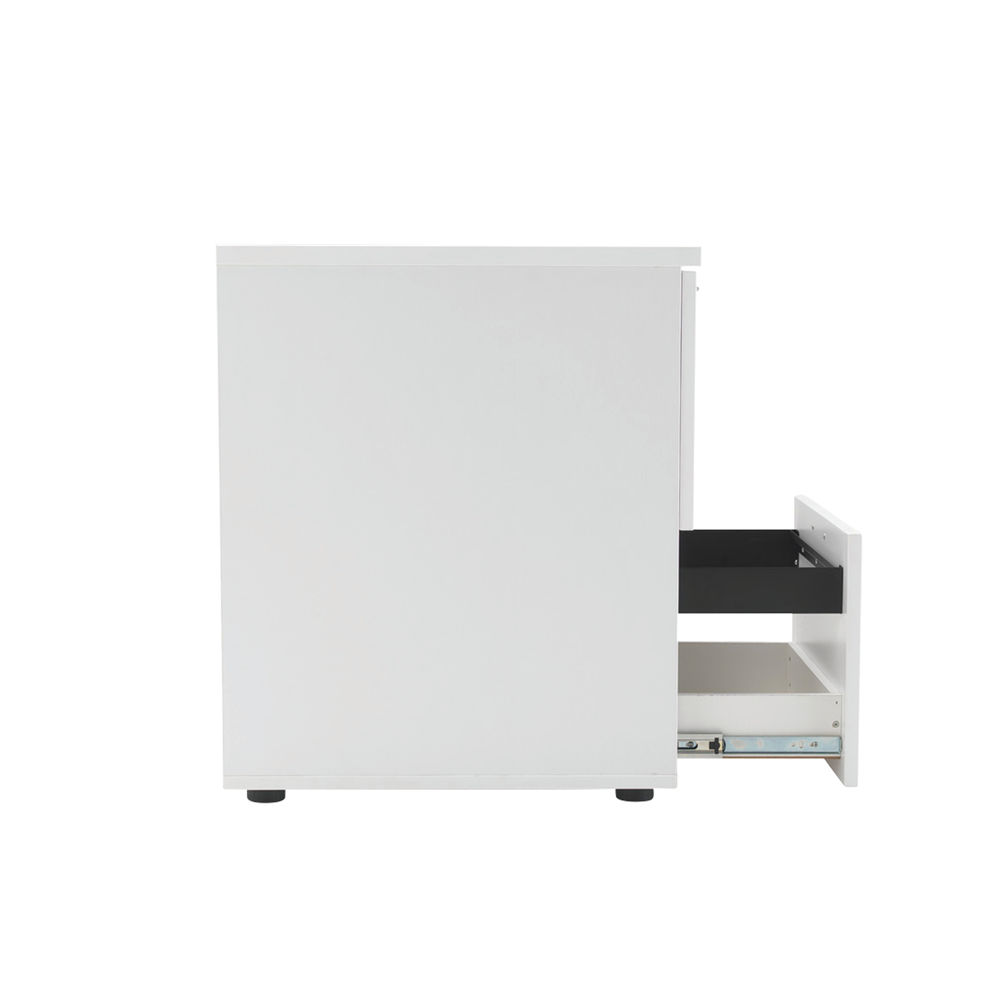 Jemini H730mm White 2 Drawer Filing Cabinet