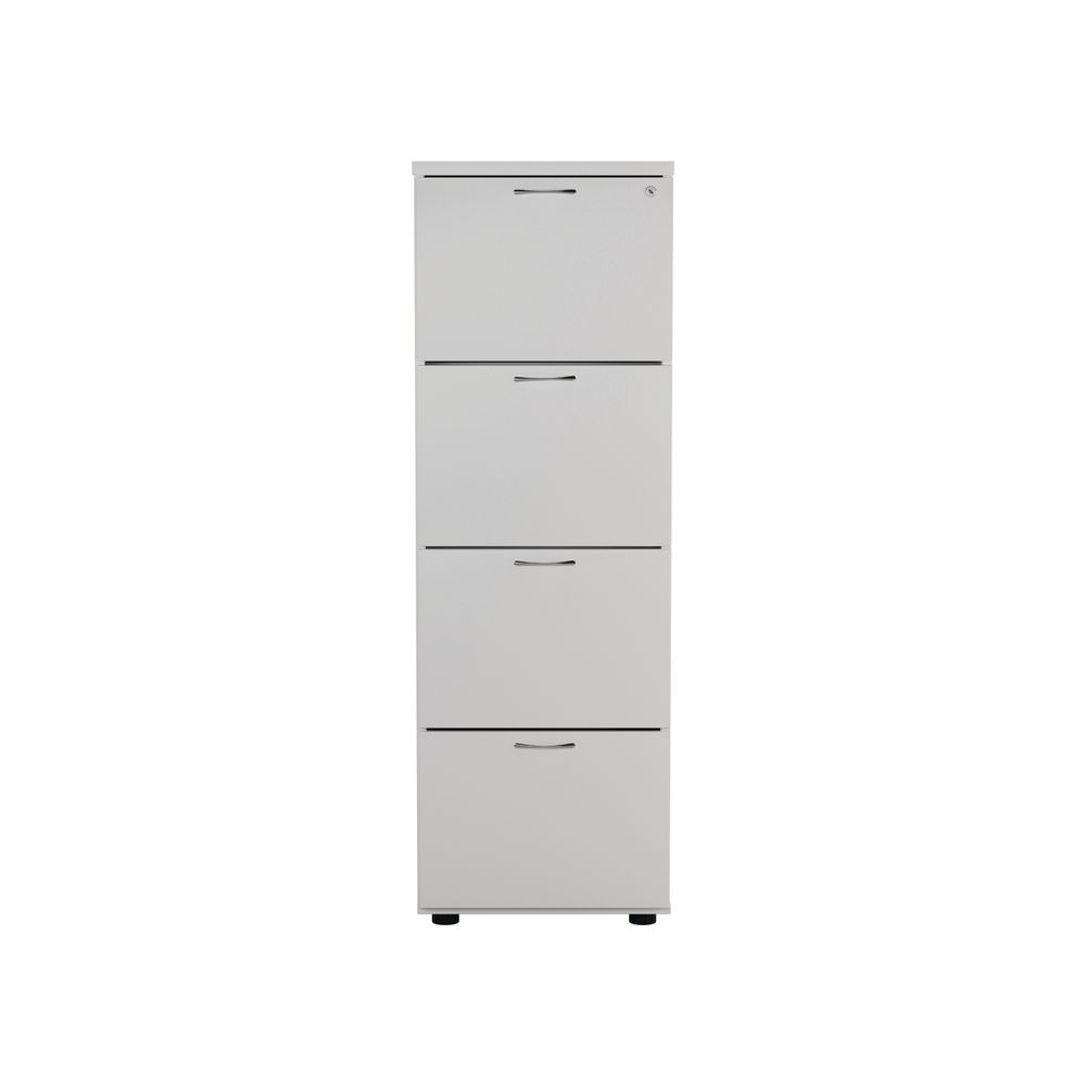 Jemini H1365mm White 4 Drawer Filing Cabinet