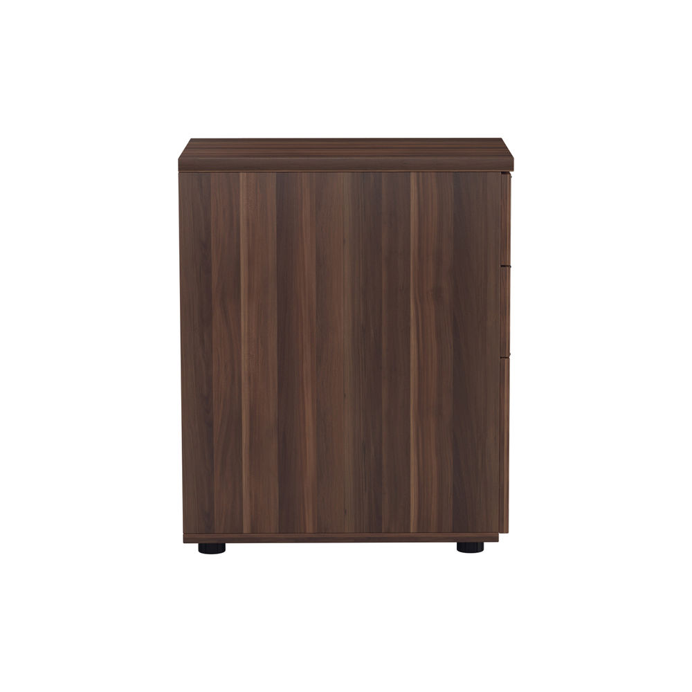 Jemini H730mm Walnut 3 Drawer Desk High Pedestal