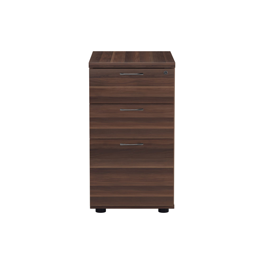 Jemini H730mm Walnut 3 Drawer Desk High Pedestal