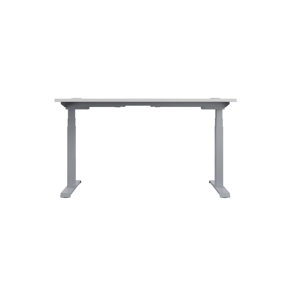 Jemini 1600x800mm White/Silver Sit Stand Desk