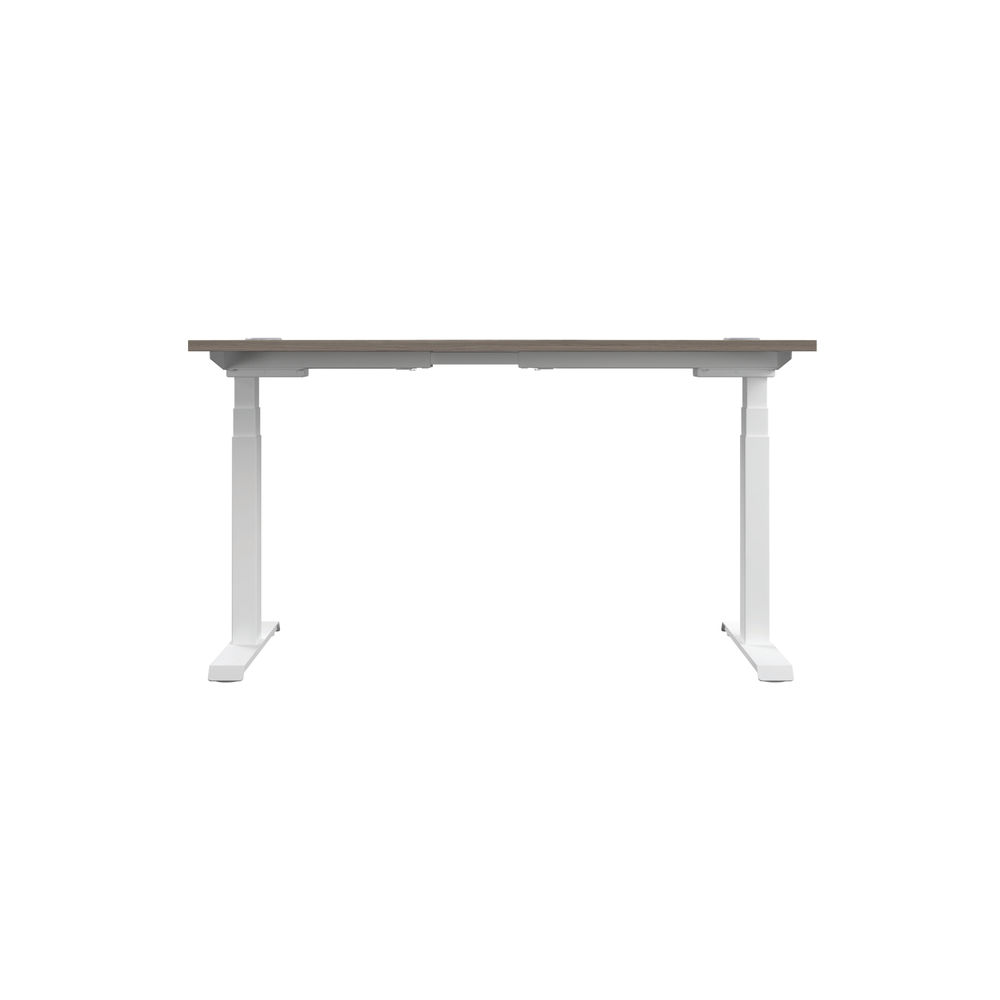 Jemini 1600x800mm Grey Oak/White Sit Stand Desk