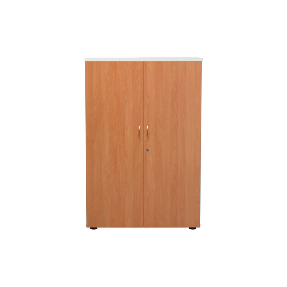 Jemini 1200 x 450mm White/Beech Wooden Cupboard