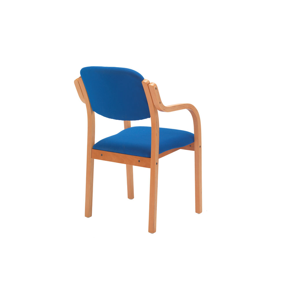 Jemini Blue Wood Frame Side Chair with Arms