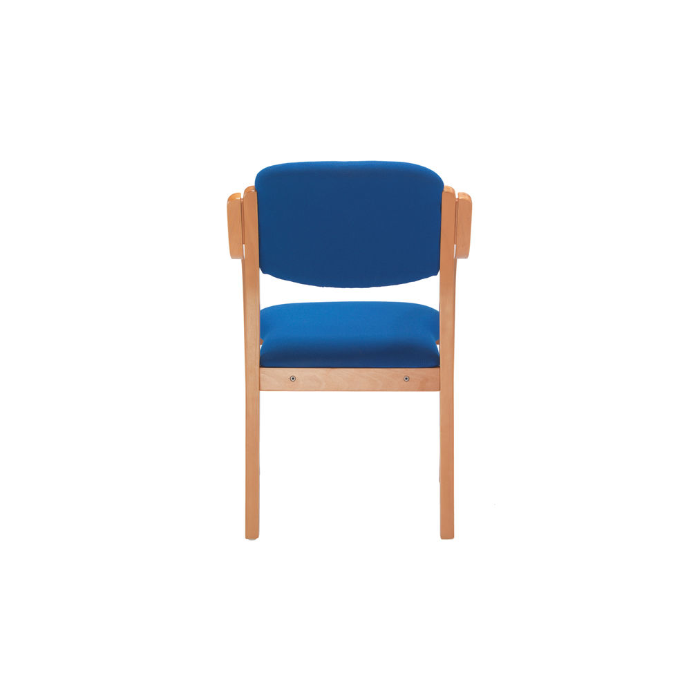 Jemini Blue Wood Frame Side Chair with Arms