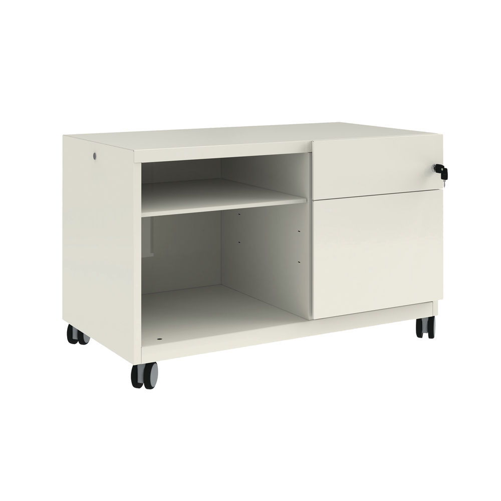 Bisley Caddy Right Hand 2 Drawer 900x490x563mm Chalk White