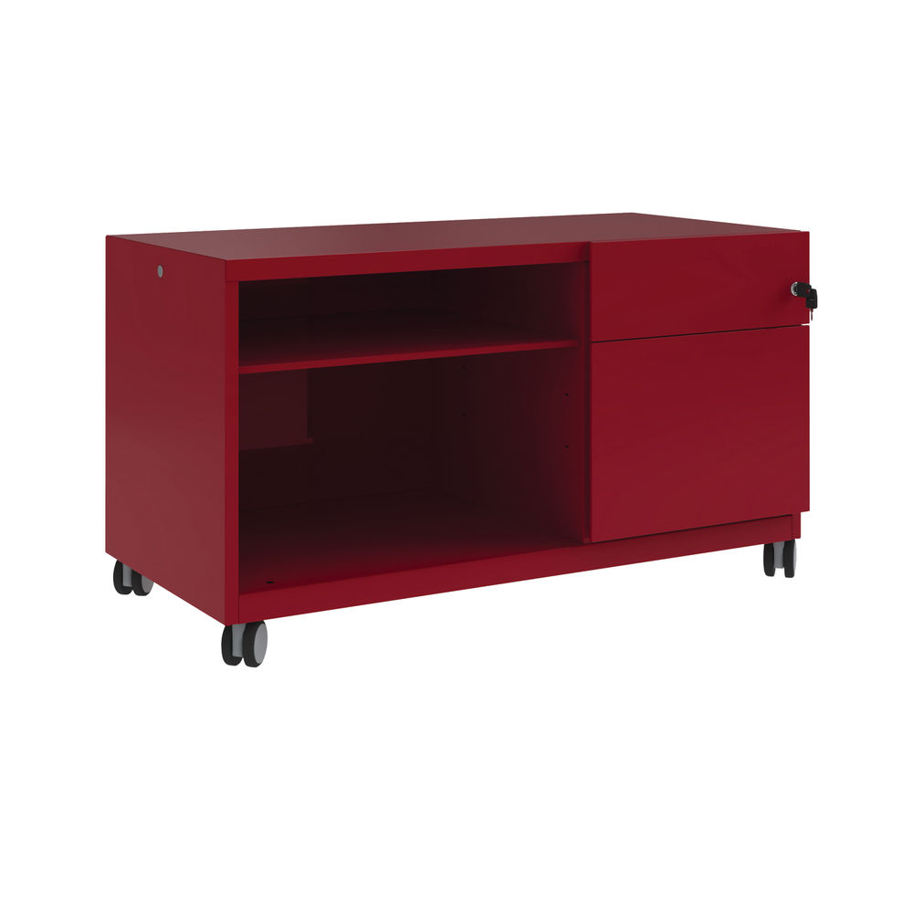 Bisley Caddy Right Hand 2 Drawer 1000x490x563mm Red