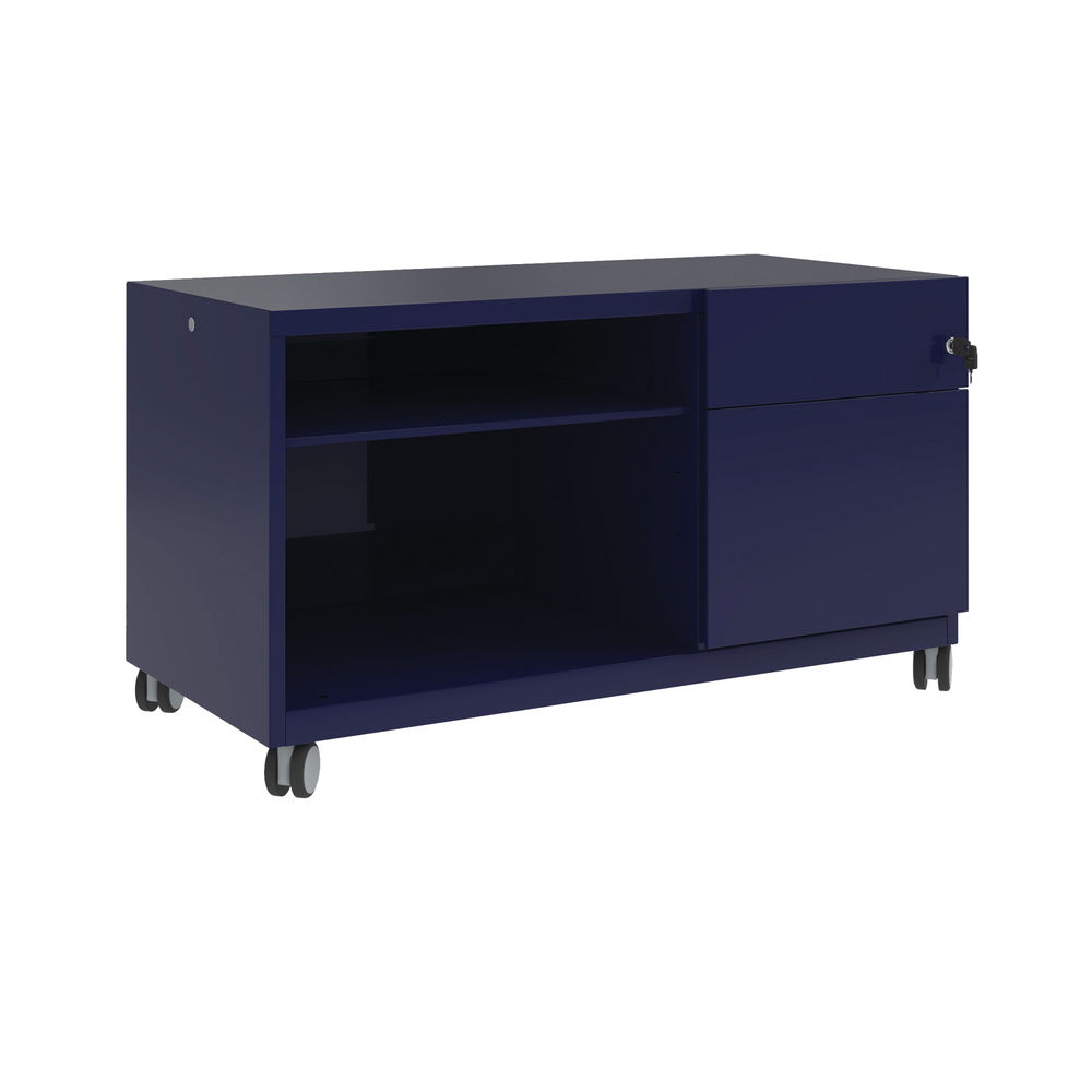 Bisley Caddy Right Hand 2 Drawer 1000x490x563mm Blue