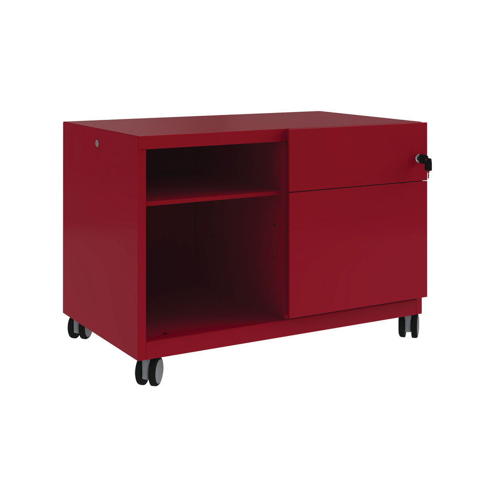 Bisley Caddy Right Hand 2 Drawer 800x490x563mm Cardinal Red