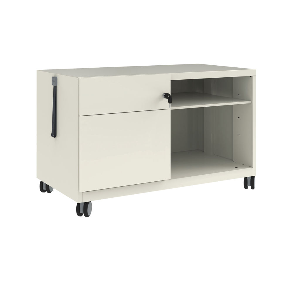 Bisley Caddy Left Hand 2 Drawer 900x490x563mm Chalk White