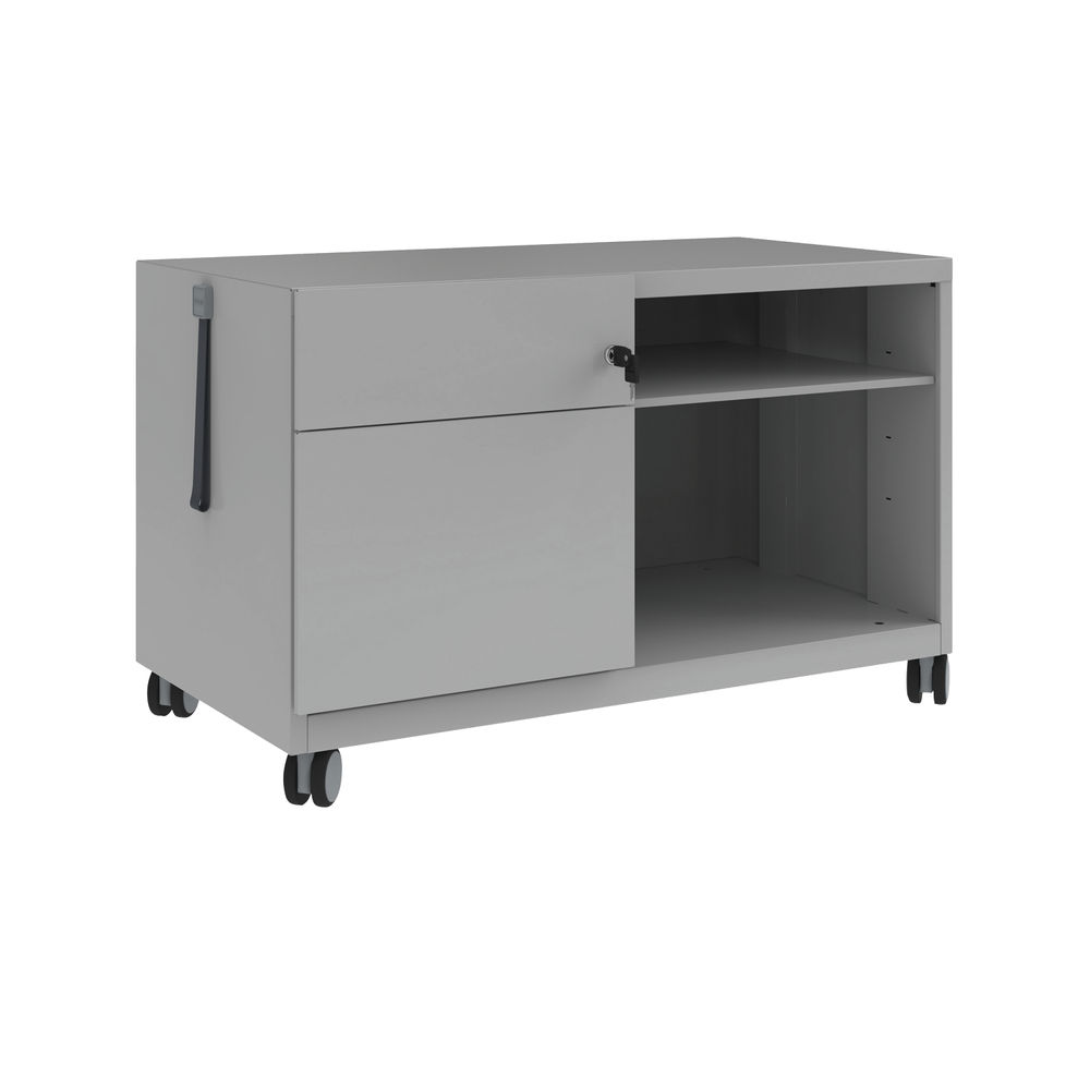 Bisley Caddy Left Hand 2 Drawer 900x490x563mm Goose Grey