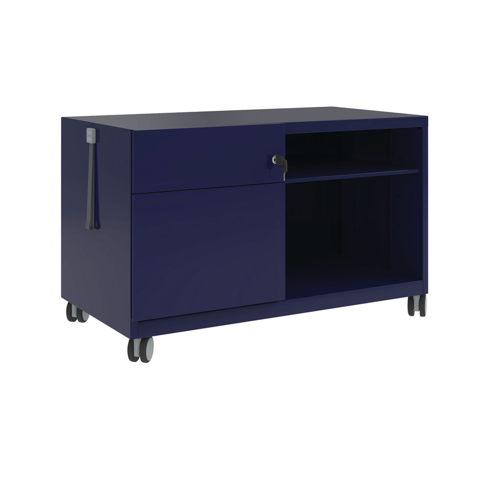 Bisley Caddy Left Hand 2 Drawer 900x490x563mm Oxford Blue