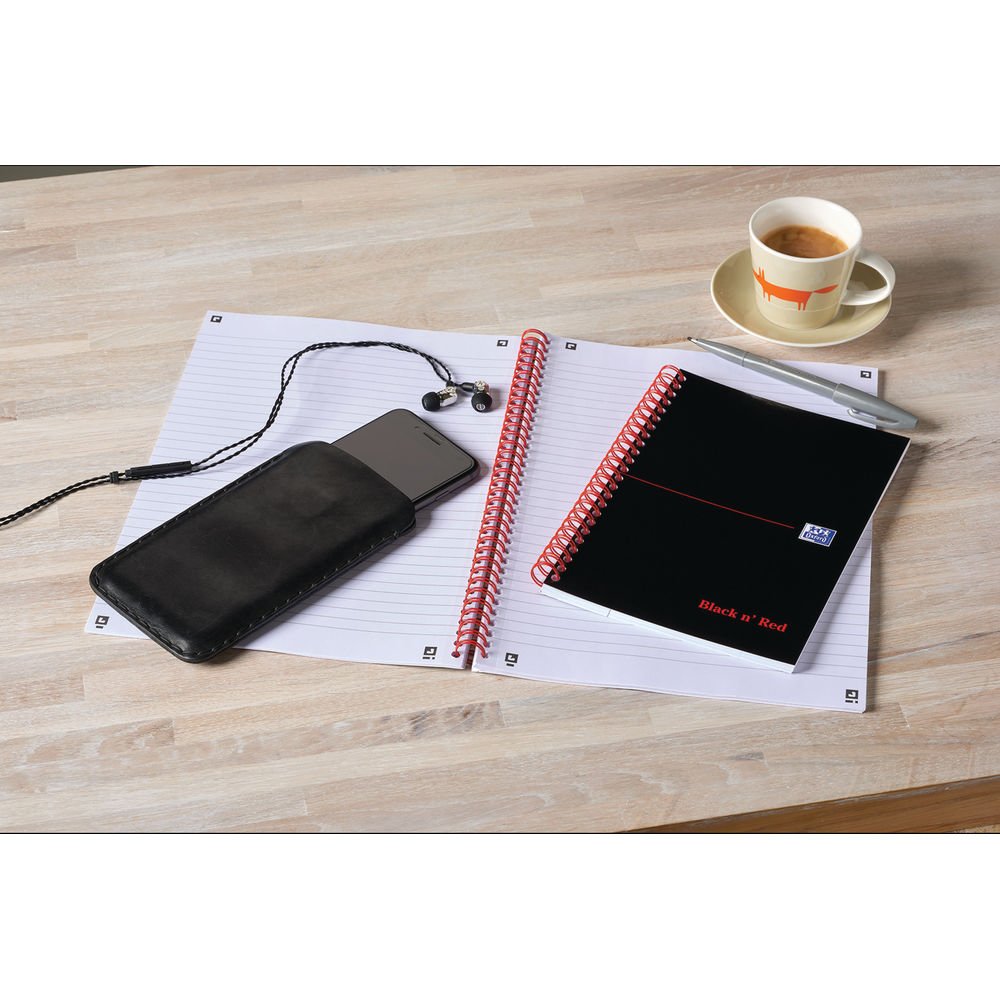 Black n' Red A5 Wirebound Notebook (Pack of 10)