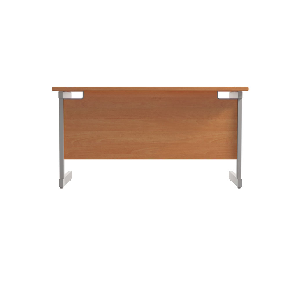 Jemini 1200x600mm Beech/Silver Single Rectangular Desk