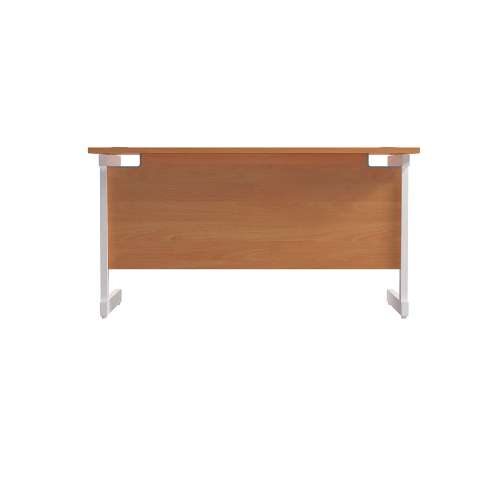 Jemini 1200x600mm Beech/White Single Rectangular Desk