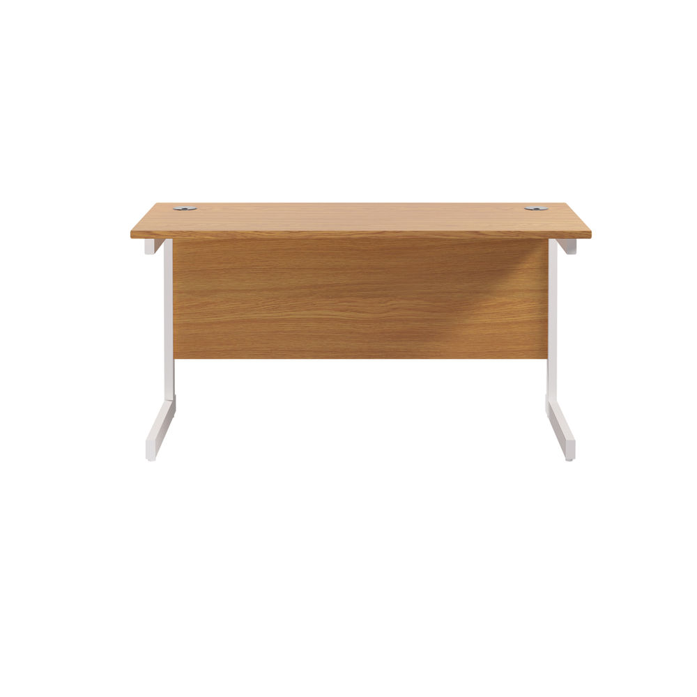 Jemini 1200x600mm Nova Oak/White Single Rectangular Desk