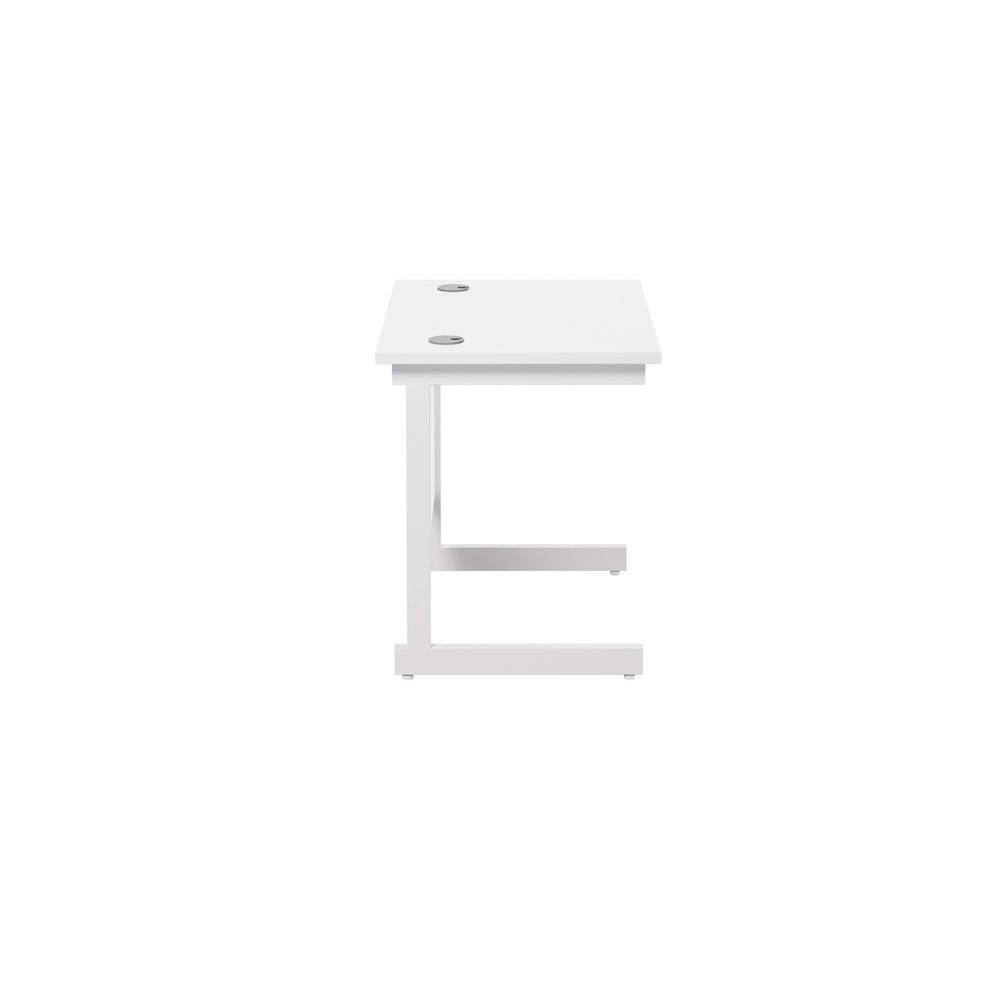 Jemini 800x600mm White/White Single Rectangular Desk