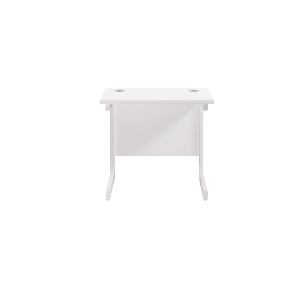 Jemini 800x600mm White/White Single Rectangular Desk