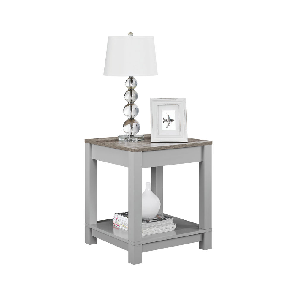 Carver End Table Grey