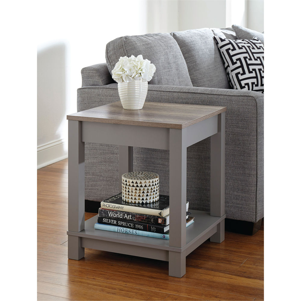 Carver End Table Grey