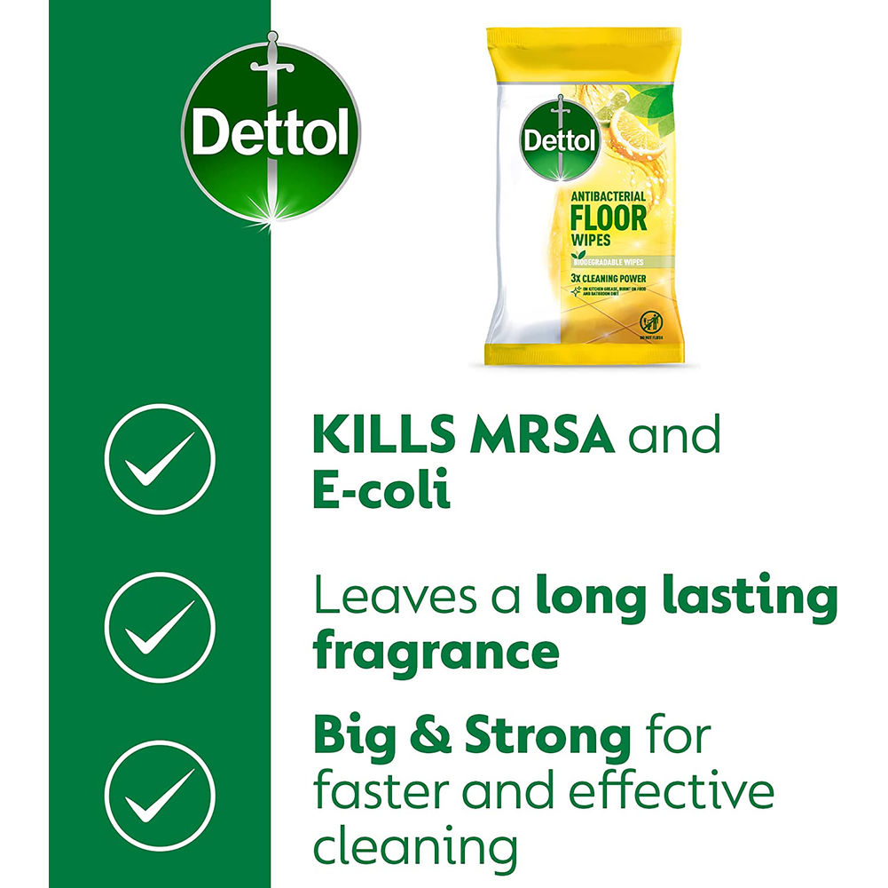 Dettol Floor Wipes Bio Citrus x10 Wipes