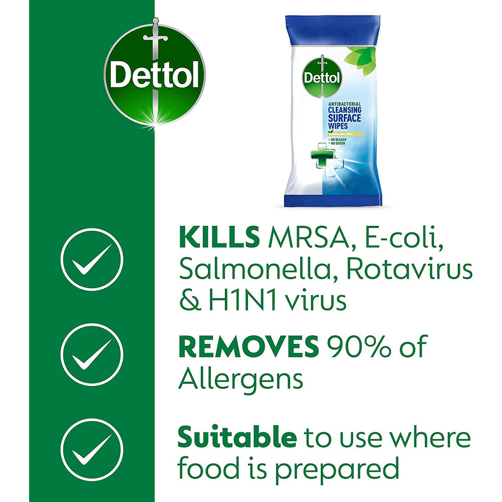 Dettol Antibacterial Cleansing Wipes (Pack of 126)