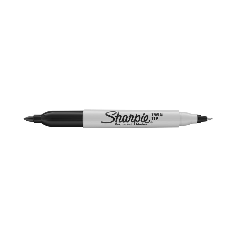 Sharpie Black Twin Tip Permanent Markers (Pack of 12)