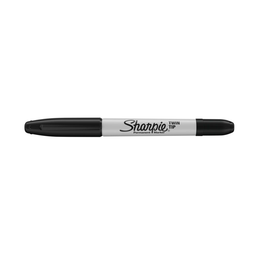 Sharpie Black Twin Tip Permanent Markers (Pack of 12)