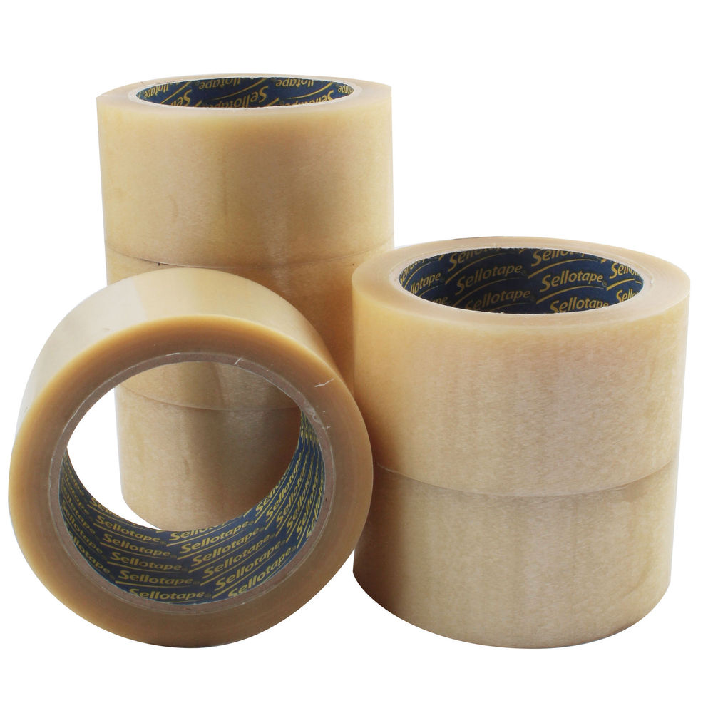 Sellotape Vinyl Case Sealing Tape 50mmx66m Clear 6 Pack 1445488
