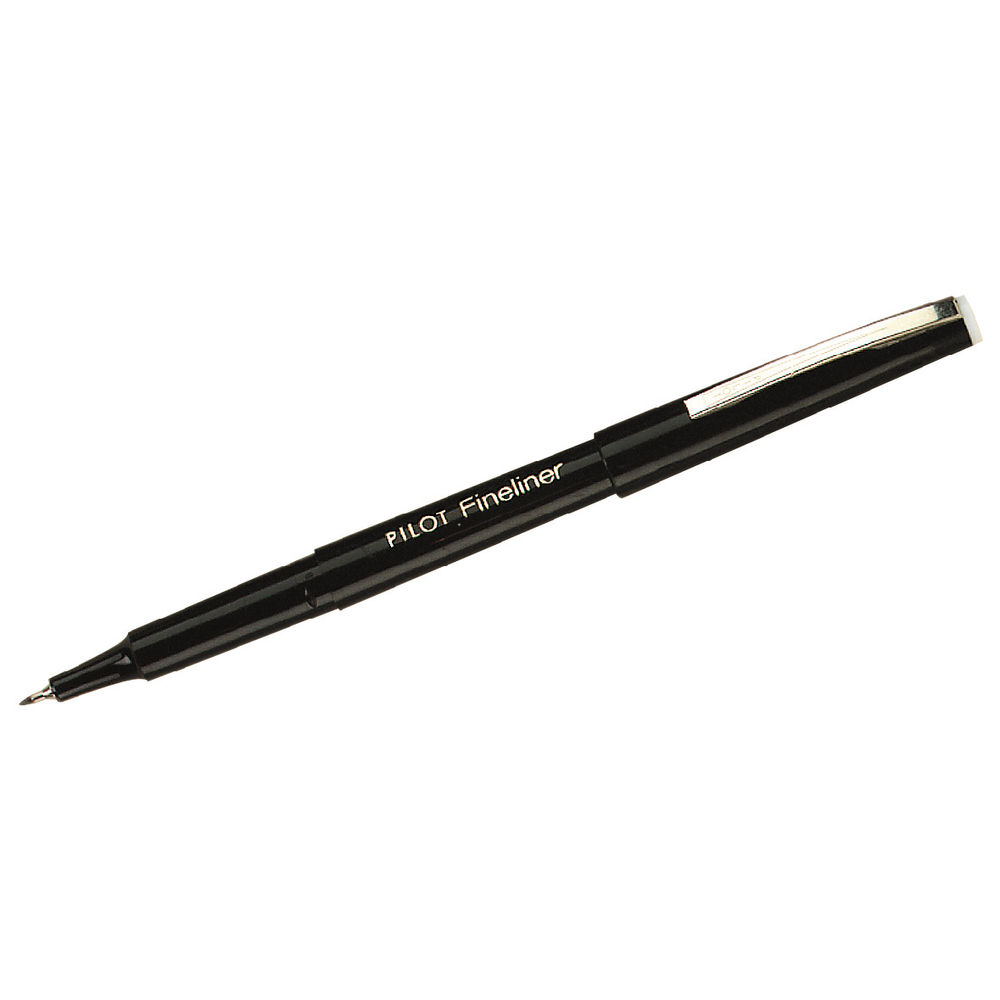 Pilot Fineliner Black Pens (Pk 12) SWPPBlack