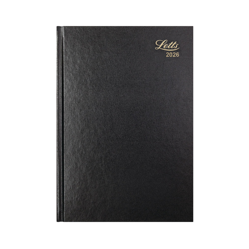 Letts Desk Diary Day Per Page A5 Black 2026 26-T11XBK