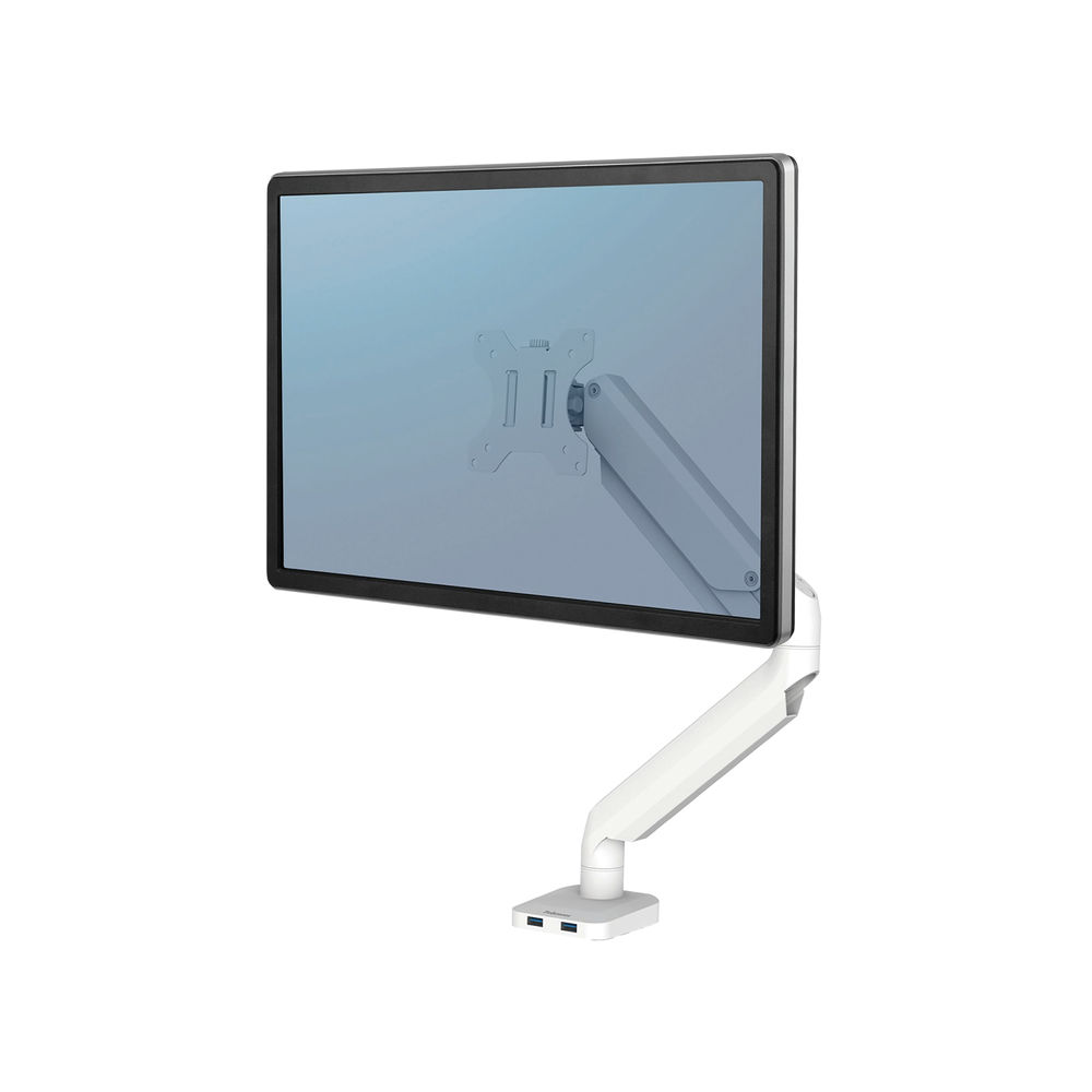 Fellowes Platinum Series Single Monitor Arm White 8056201