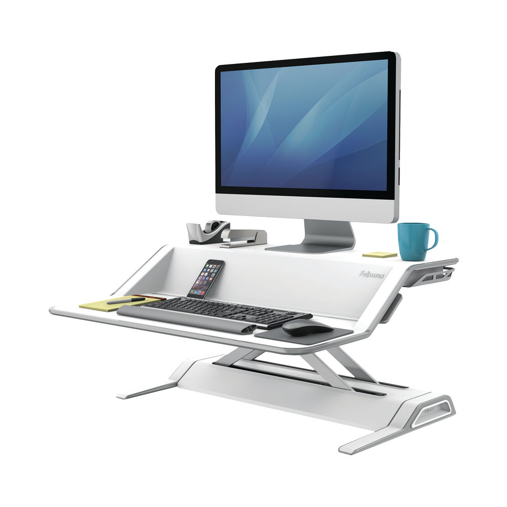 Fellowes Lotus Sit/Stand Workstation White 0009901